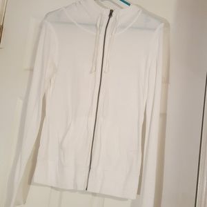 Thin White Zip Up